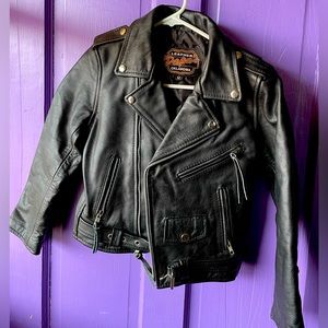 Kid’s leather motorcycle jacket